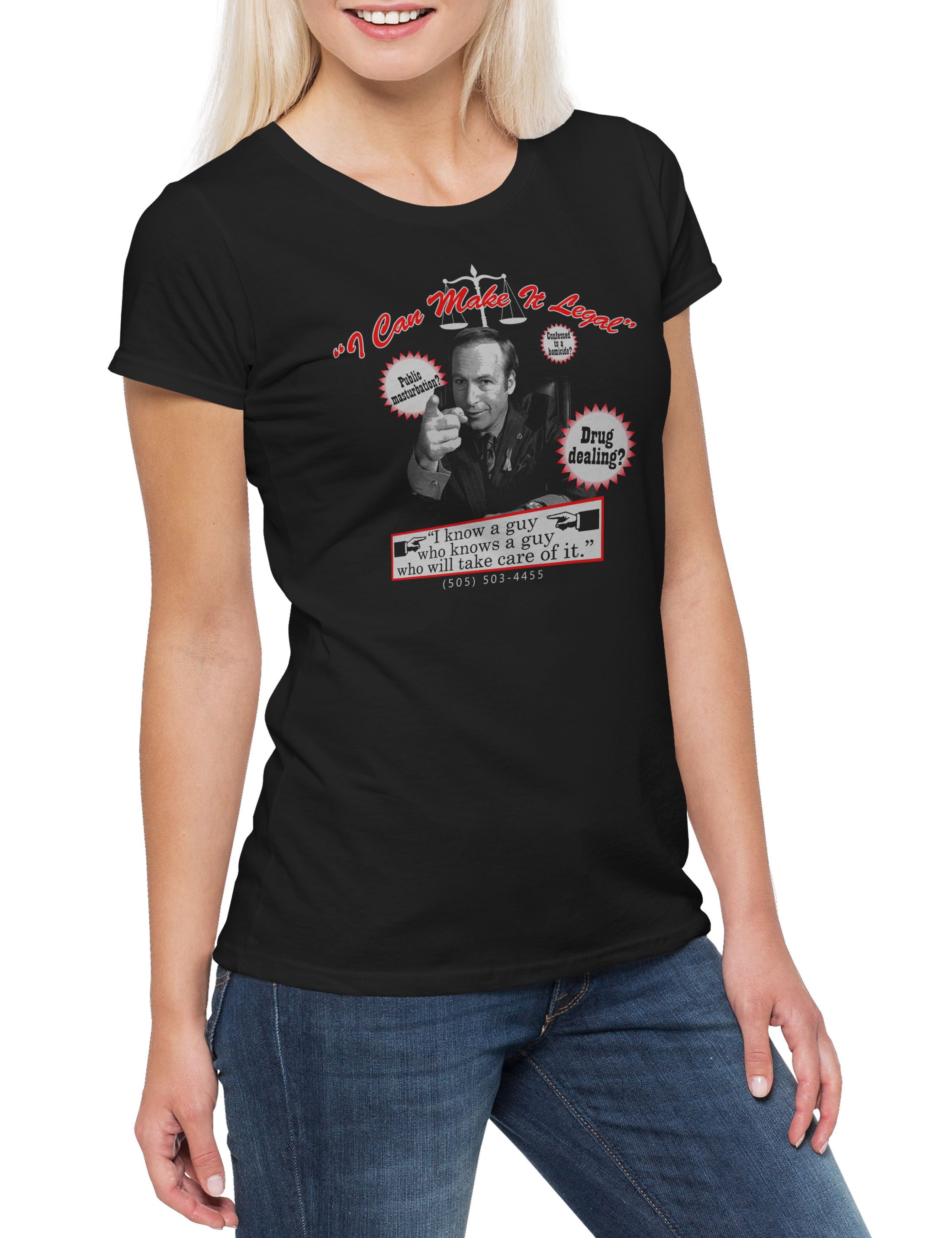 Urban Backwoods Print-Shirt I Can Make It Legal Damen T-Shirt Breaking Better TV Lawyer Anwalt (1-tlg) Call Bad Goodman Heisenberg