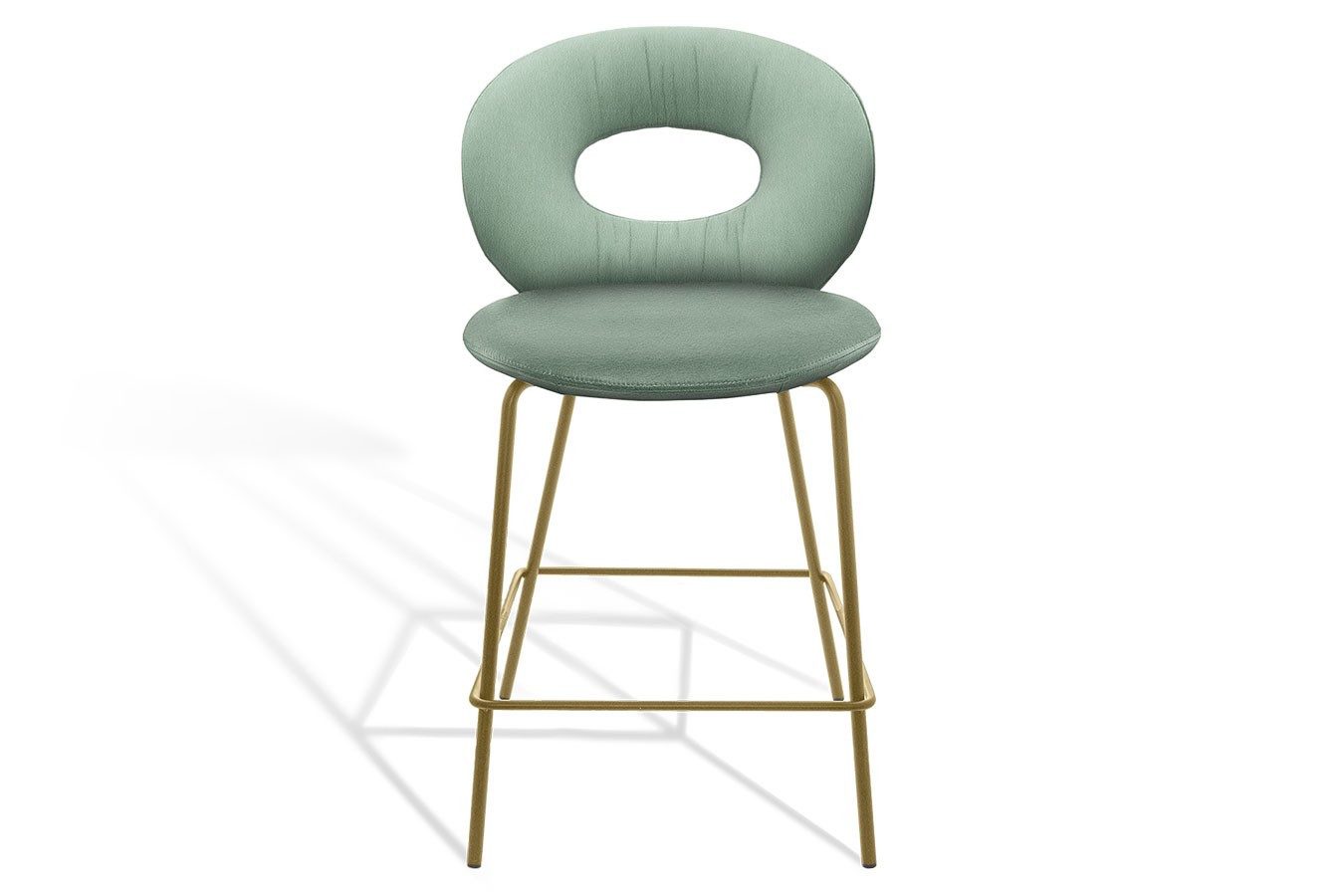 KFF Esszimmerstuhl Thekenstuhl Alice Stoff grün