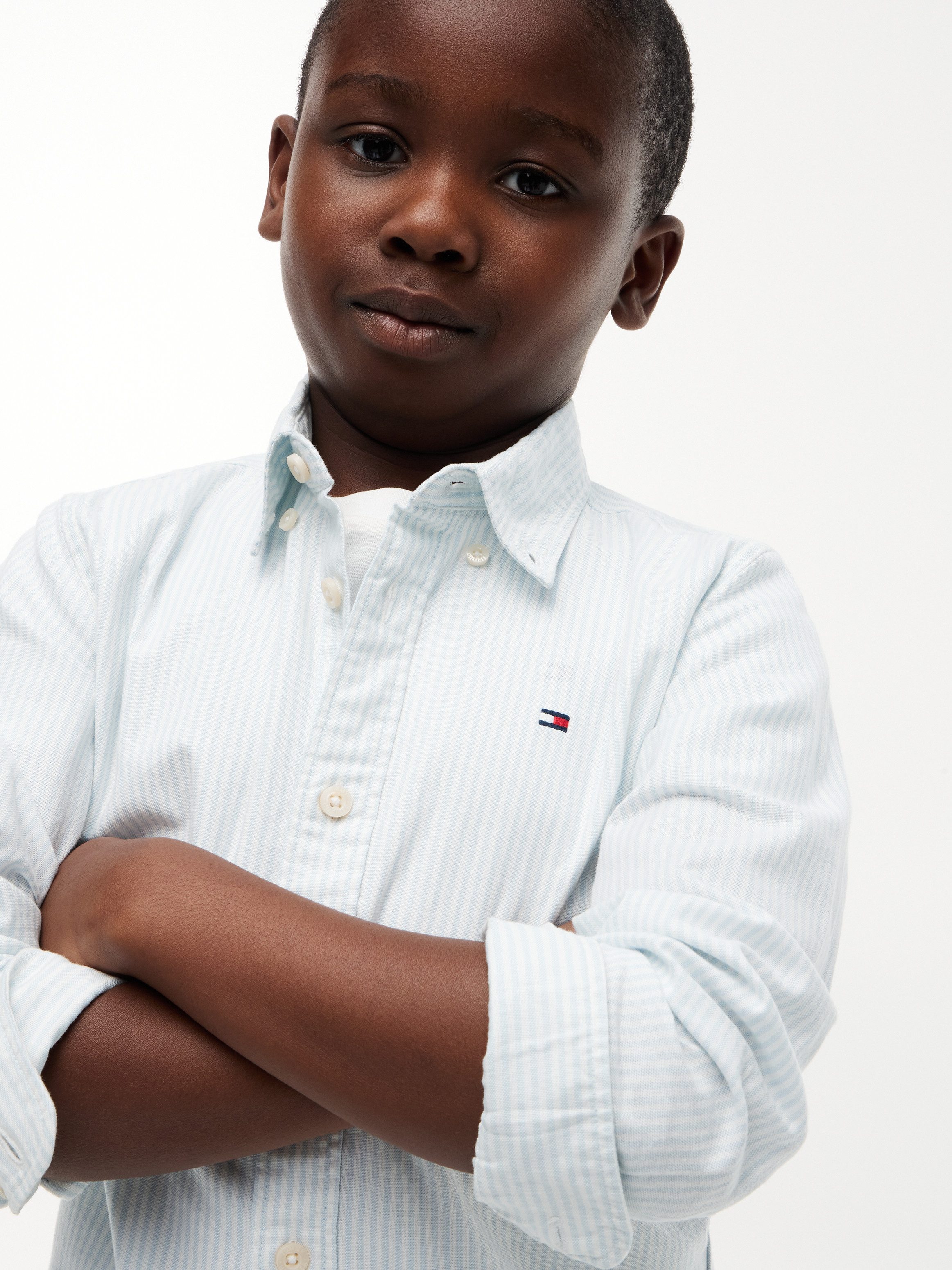 Tommy Hilfiger Langarmhemd Kinder bis 16 Jahre mit Button-Down-Kragen – Bild 3 von 5