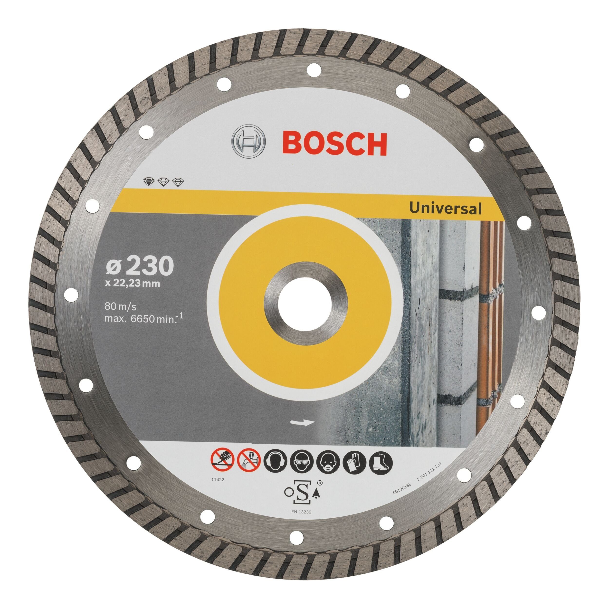 BOSCH Trennscheibe, Ø 230 mm, Standard 22,23 Universal for x x - 2 Turbo Diamanttrennscheibe 230