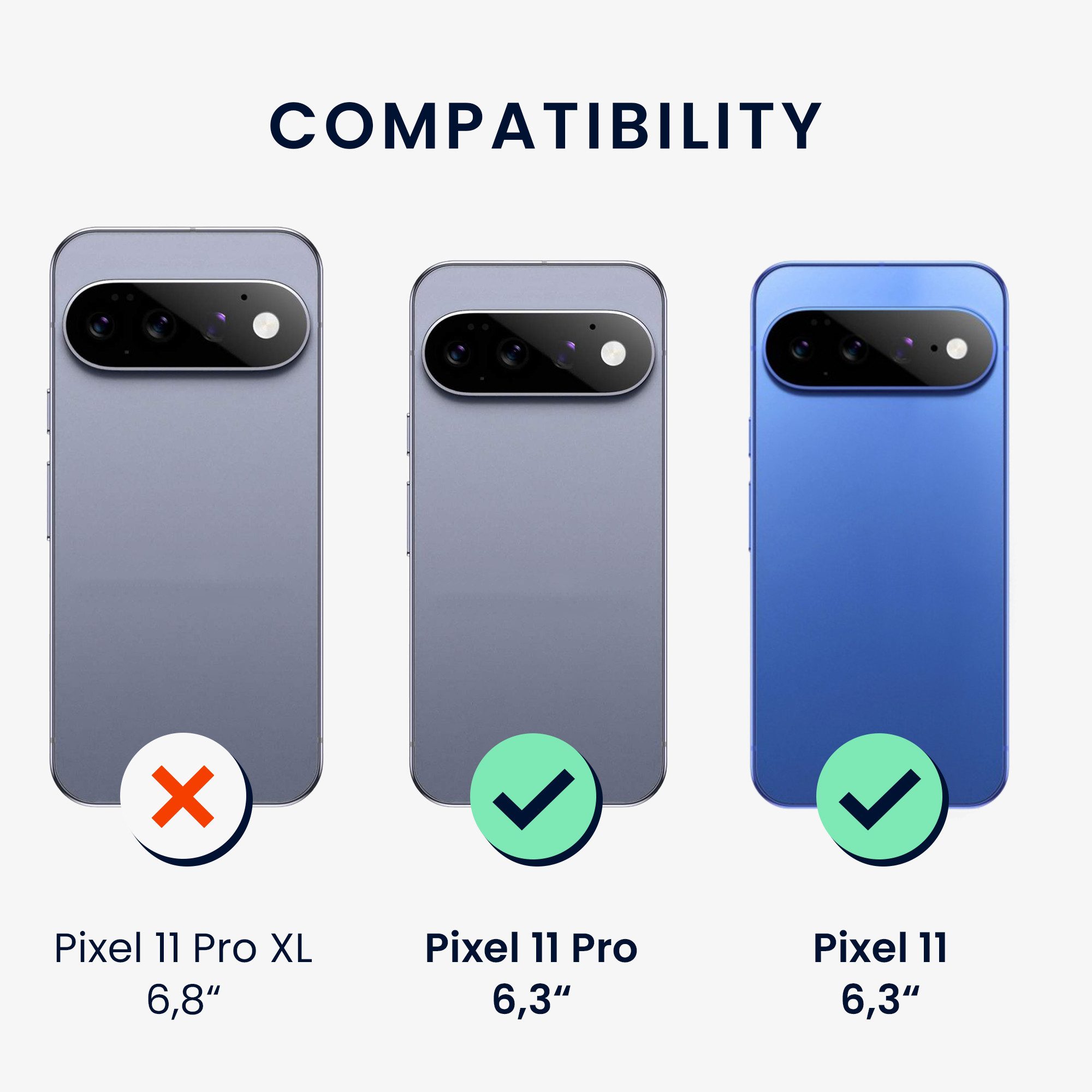 kwmobile Smartphone-Hülle Handyhülle für Google Pixel 11 / Pixel 11 Pro Hülle, Weiches Handy Silikon Case - Schutzhülle Cover – Bild 2 von 5