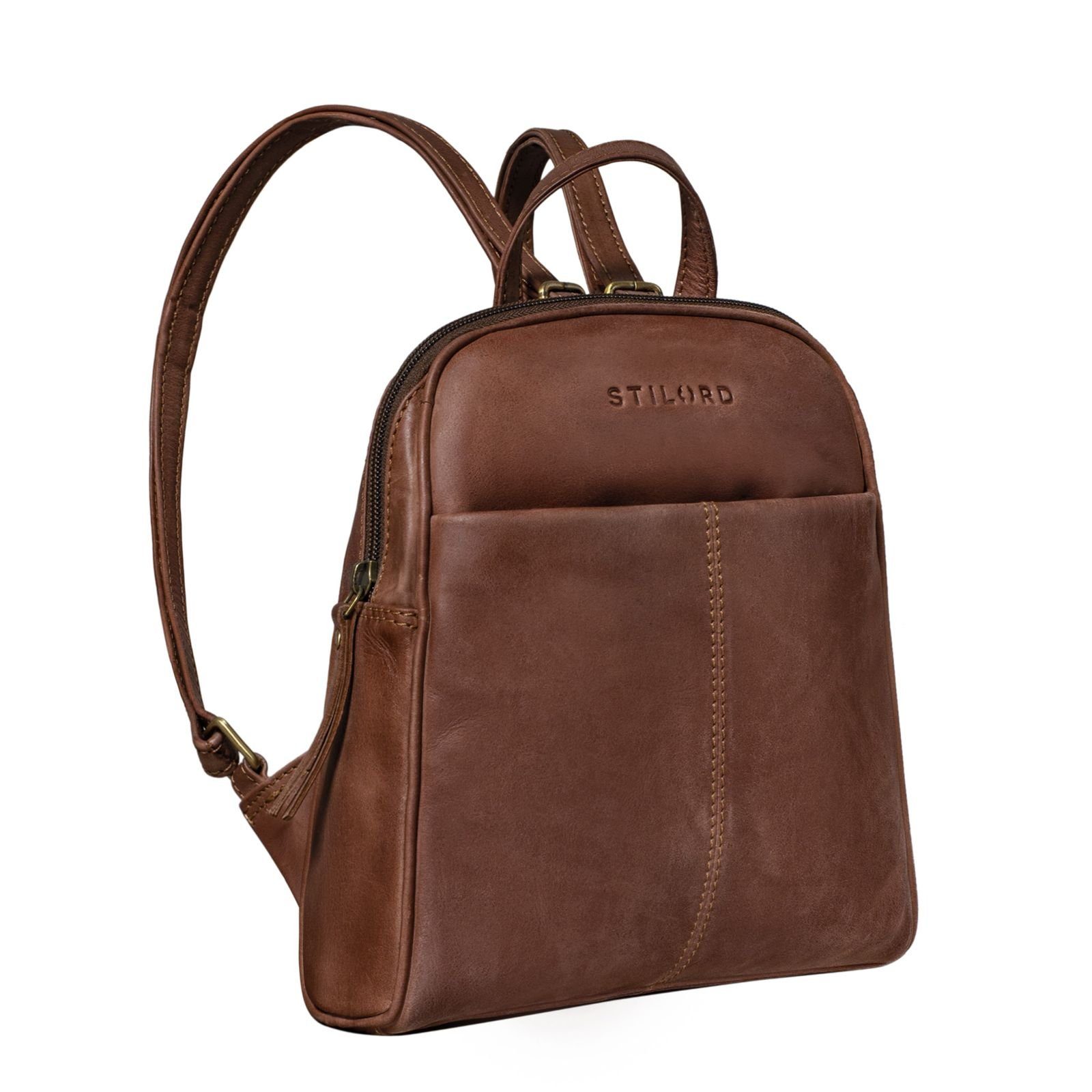 Cityrucksack "Charlotte" Rucksack Damen Elegant Leder