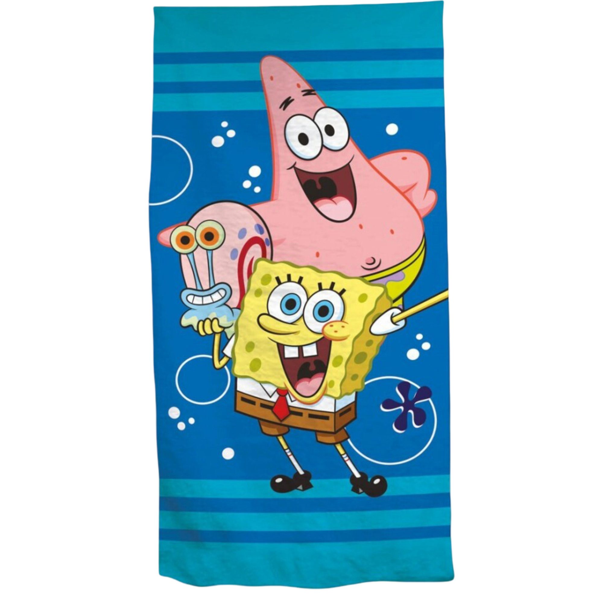Sponge Bob Strandtuch Spongebob Schwammkopf Mikrofaser Badetuch Strandtuch, 70x140 cm