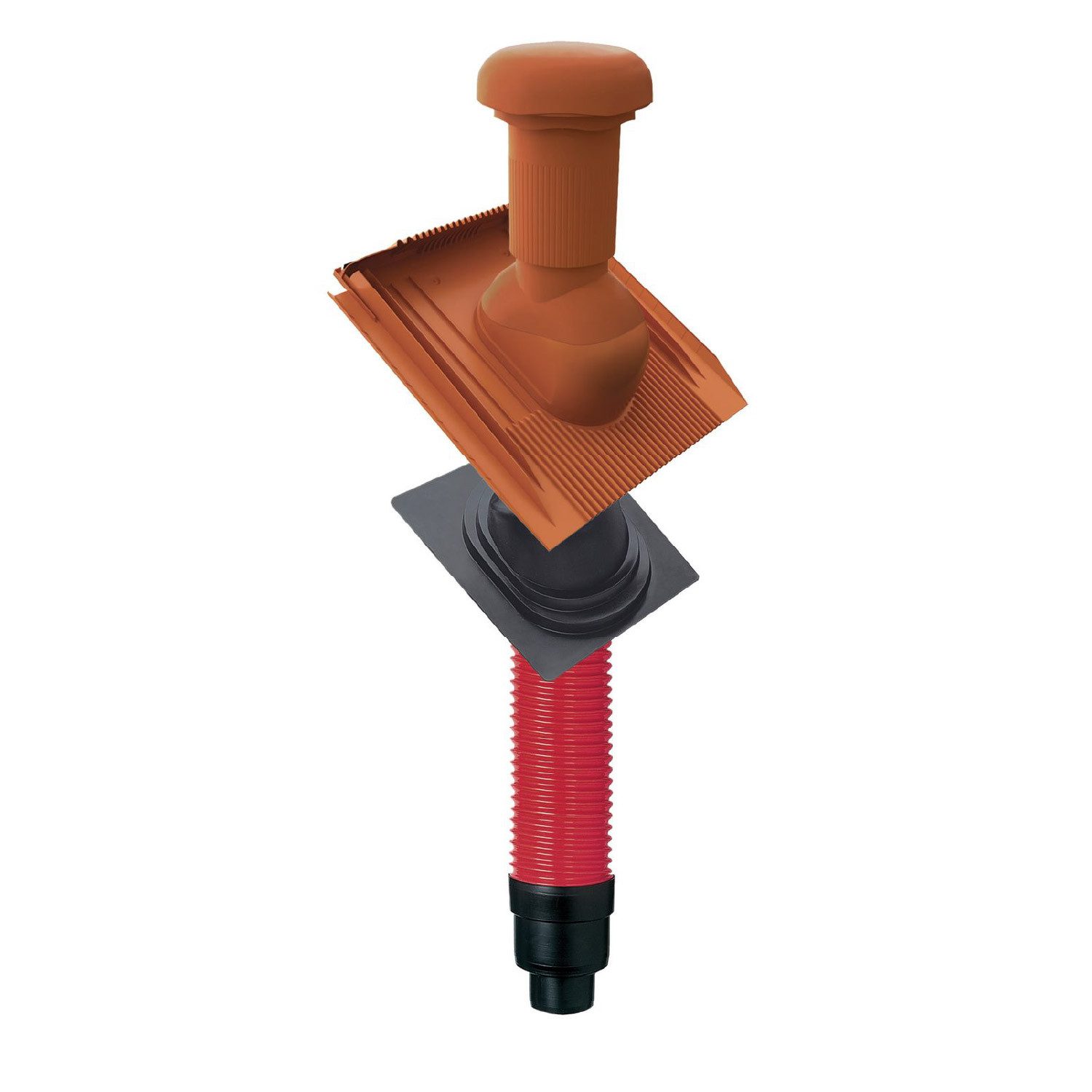 Klöber Dachdurchführung Venduct Universelles Be- und Entlüftungs-Set DN125 Rot