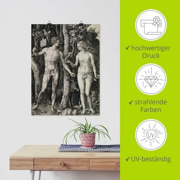 Artland Wandbild Adam und Eva. 1504, Religion (1 St), als Leinwandbild, Poster in verschied. Größen
