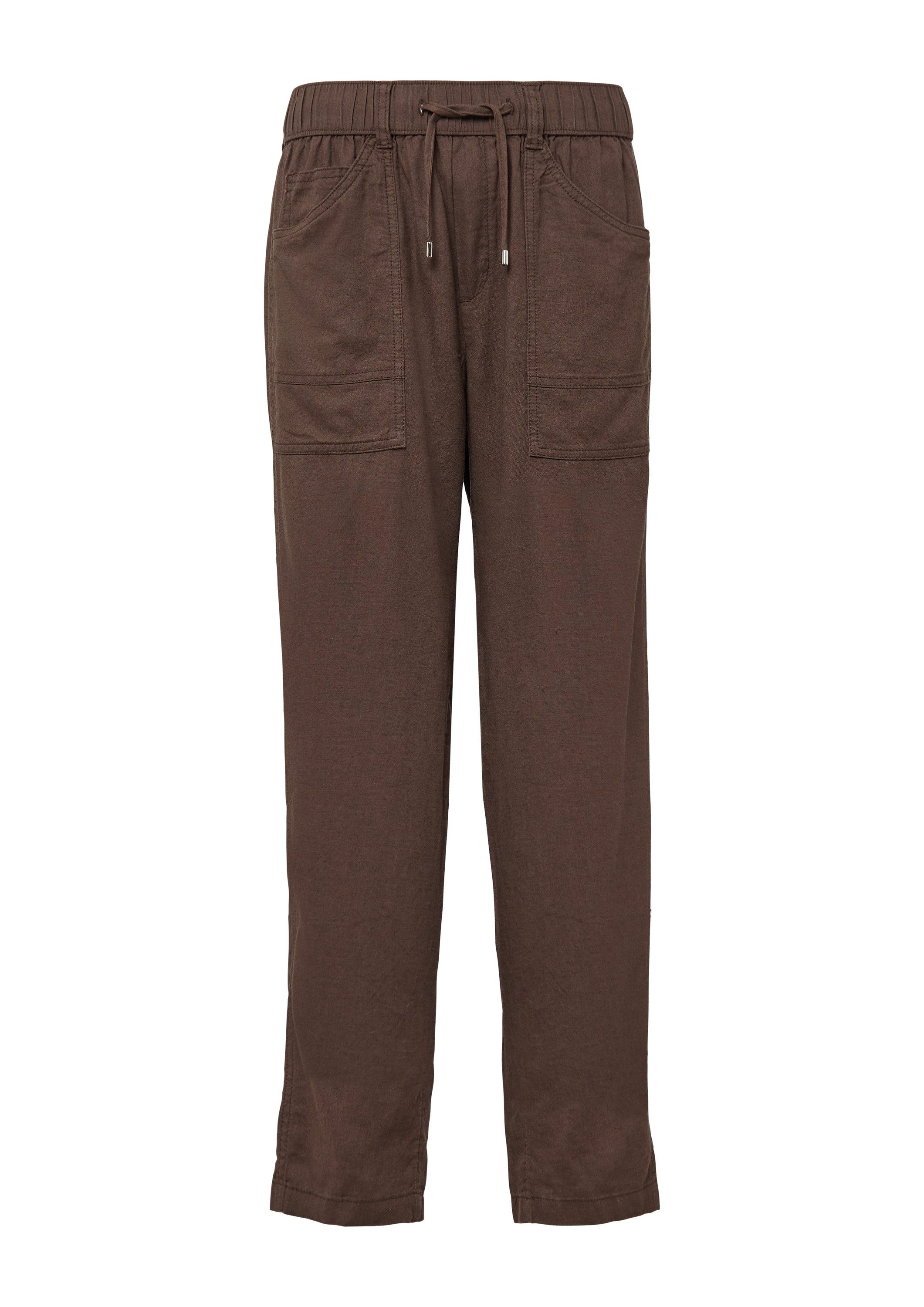 s.Oliver Chinos Hose Leinenmix-Hose im Relaxed Fit mit Elastikbund günstig online kaufen