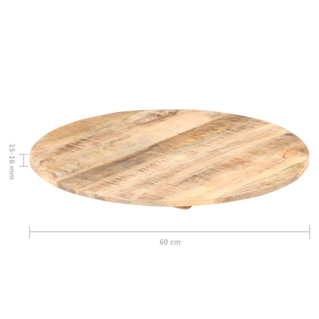 furnicato Tischplatte Massivholz Mango Rund 15-16 mm (1 60 cm St)