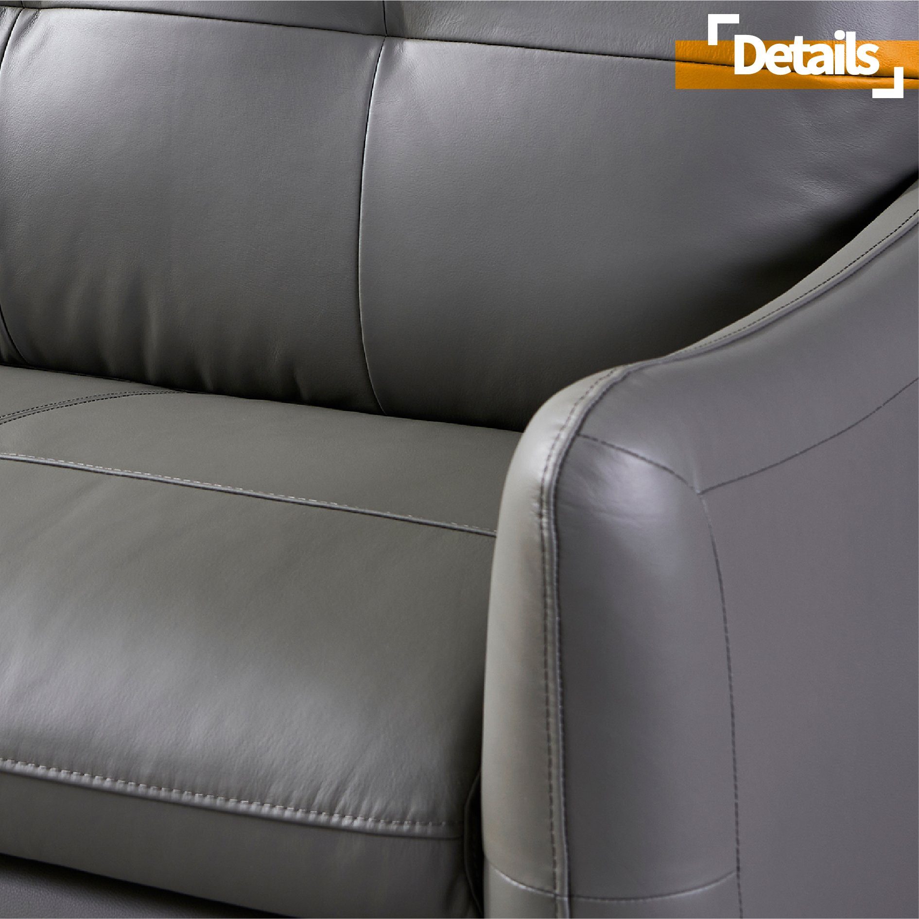V6 Sofa Couchgarnitur Kombination zwei 3-Sitzer Lieferung 2-Sitzer, Grau + aus Ledersofas: Lager Preis-Leistungsverhältnis schnelle Bestes