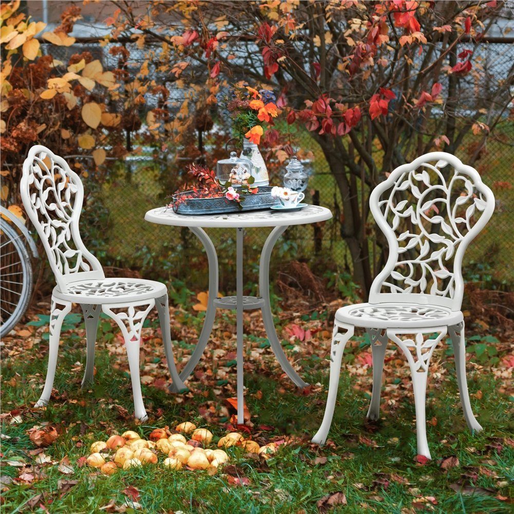 Yaheetech Sitzgruppe, 3 TLG. Gartenmöbel-Set Bistroset günstig online kaufen