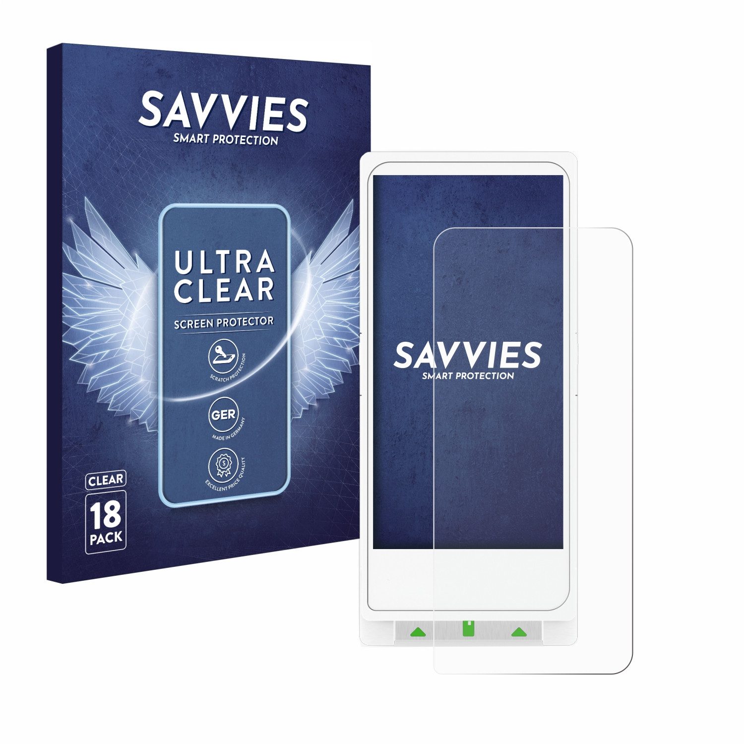 Savvies Displayschutzfolie Schutzfolie für Clover Flex, 18 Stück, 18 Stück, Displayschutz Schutz Folie Klar Transparent