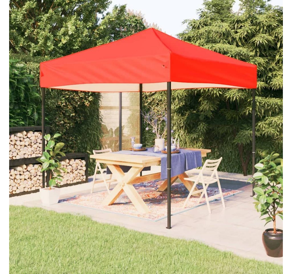 Thumbnail - vidaXL Pavillon Partyzelt Faltbar Rot 3x3 m Garten Pavillon