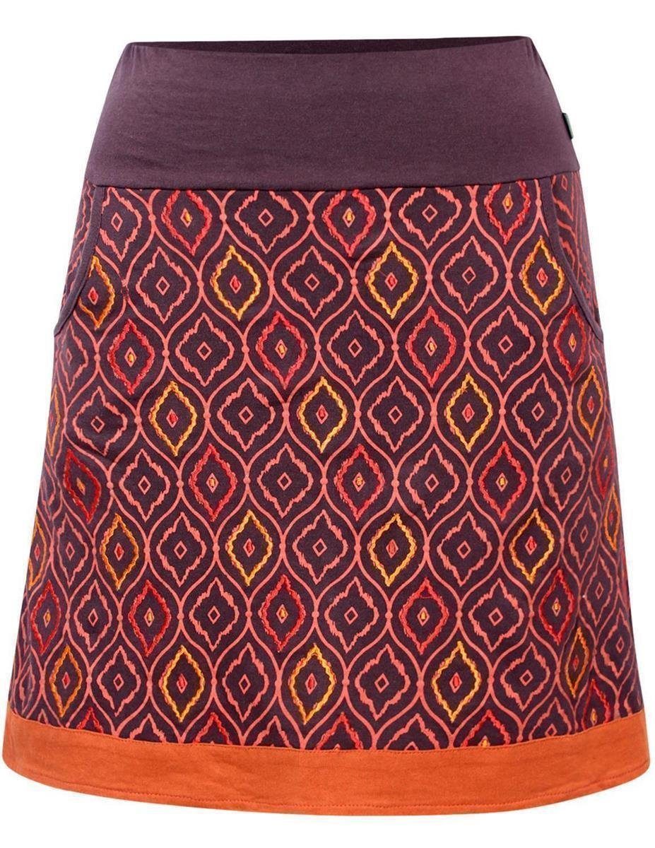 Vishes A-Linien-Rock Rock 70er 80er Jahre Retro Muster Druck Taschen Boho, Elfen, Hippie Style