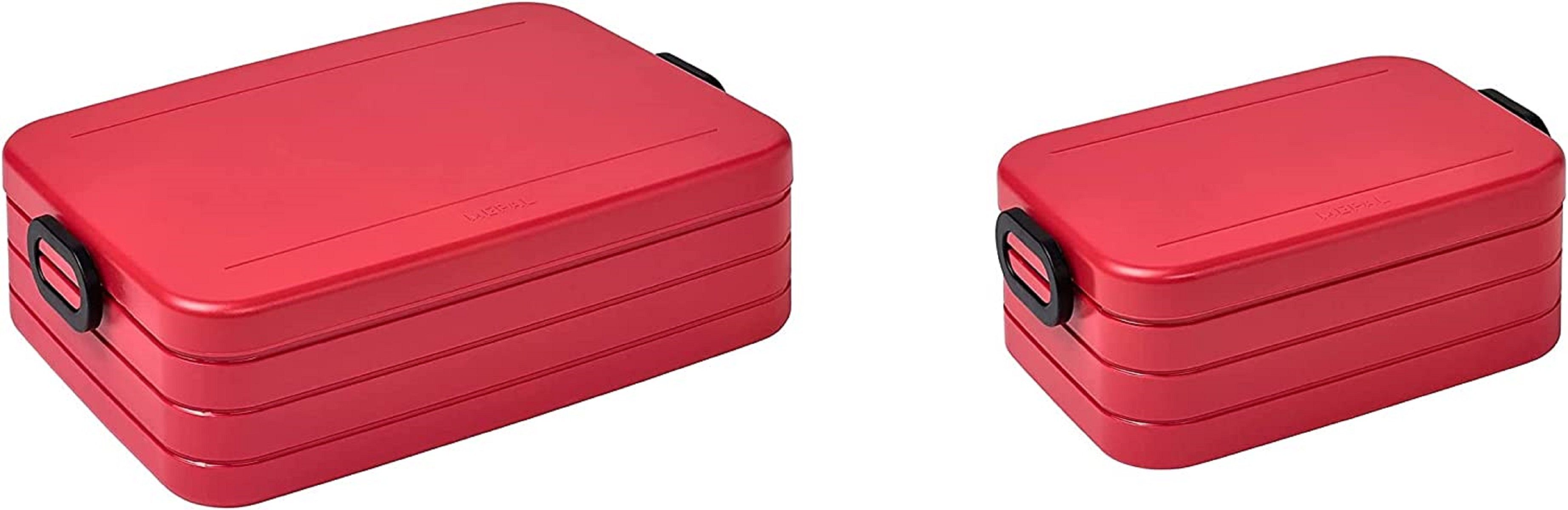 Mepal Lunchbox Mepal Take a Break Set – Nordic Red – Groß / Klein – Lunchbox mit Trennwand, Acrylnitril-Butadien-Styrol (ABS), (Set, 2-tlg., Lunchbox mit Trennwand groß und klein)