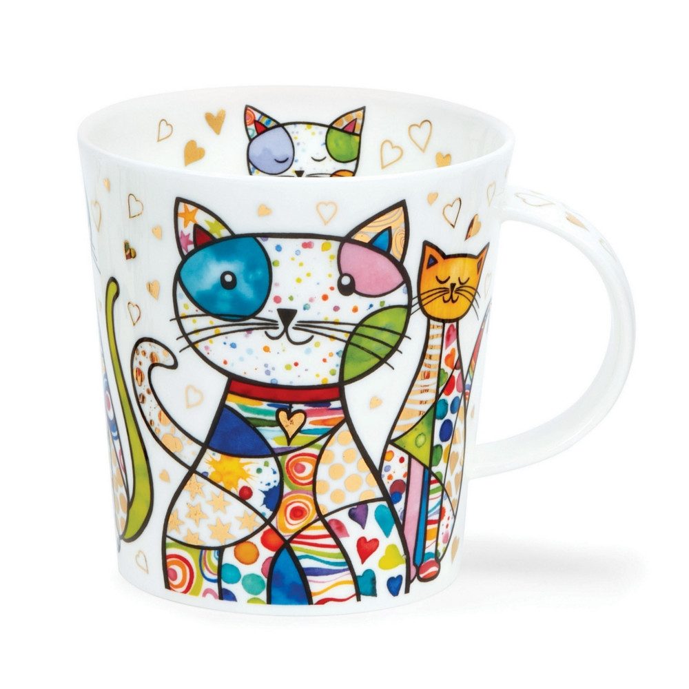 Dunoon Tasse Blingers Cat Katze Lomond 0,3 l Fine Bone China Porzellan, 1-tlg.