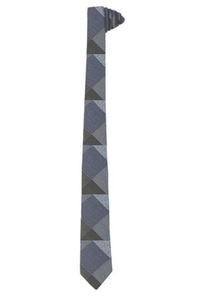 HECHTER PARIS Krawatte dark Karomuster blue mit