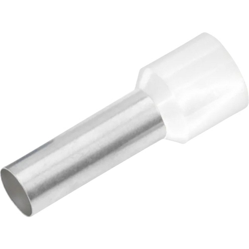 Cimco Aderendhülsen Cimco 187002 Aderendhülse 0.5 mm² Teilisoliert Weiß 100 St., Isol. Aderendh. 0,5mm² x 10mm,weiß