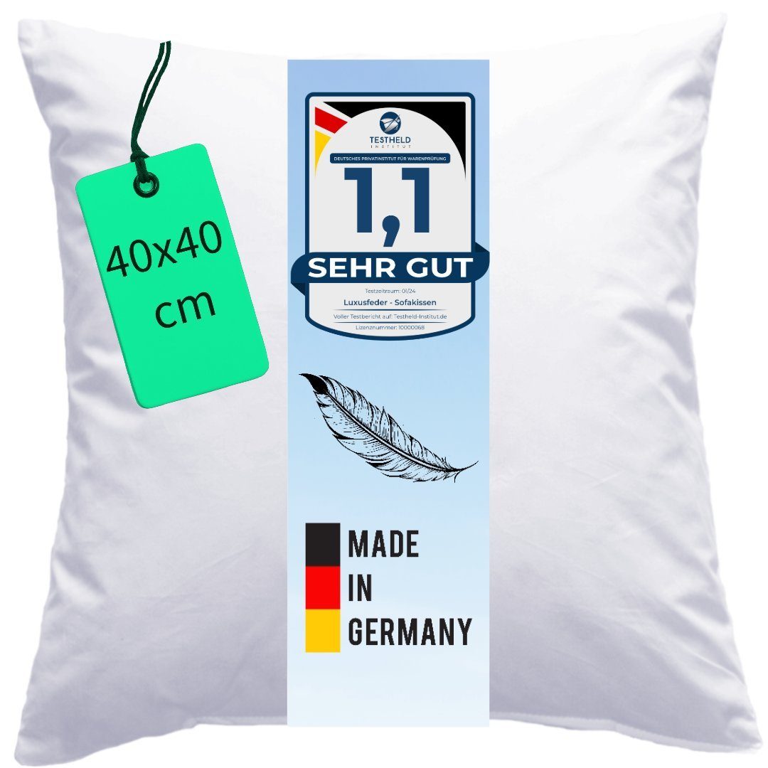 Luxusfeder Kissenfüllung Daunenkissen 40x40 cm Daunenfüllung Sofakissen Fül günstig online kaufen