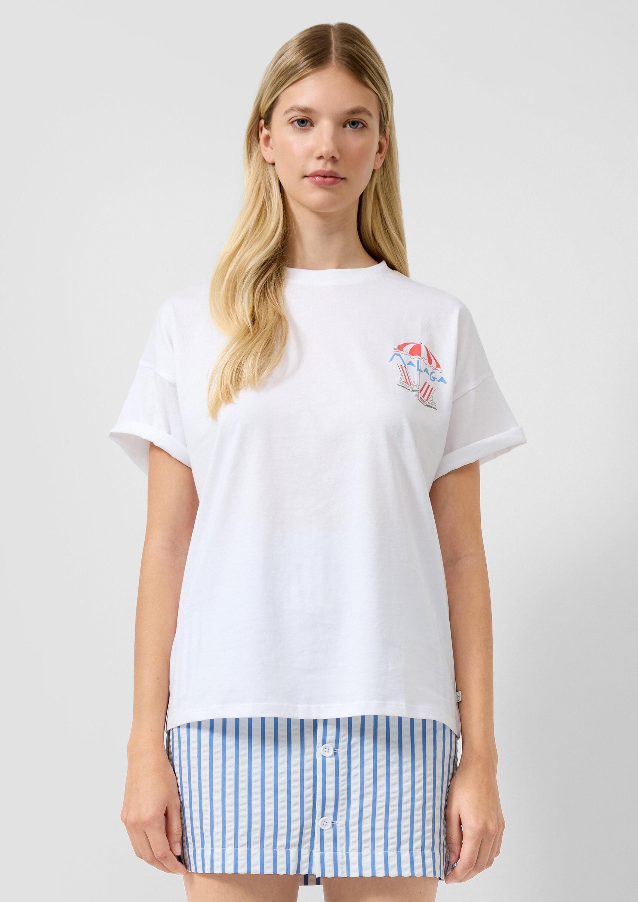QS Kurzarmshirt T-Shirt Oversize-Shirt mit Rückenprint