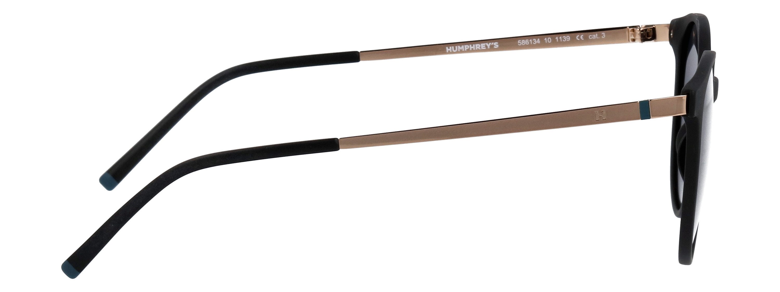 HUMPHREY´S eyewear Sonnenbrille Rund, Vollrand, Verlaufstönung, Schildpatt-Optik, goldfarbene Bügel – Bild 4 von 5