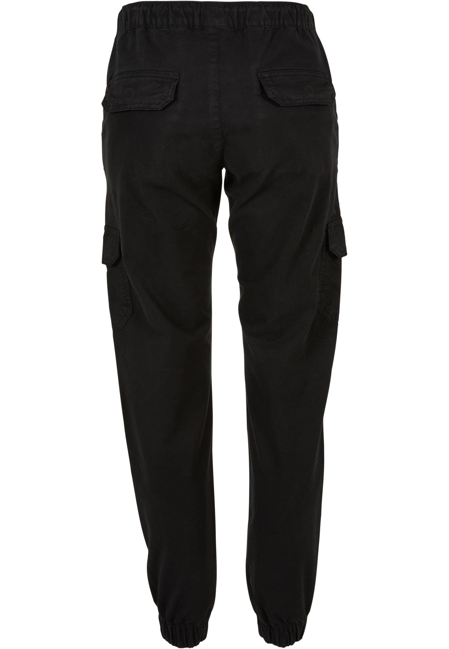 Damen URBAN Cargo black Waist (1-tlg) Cargohose Jogging Pants Ladies High CLASSICS