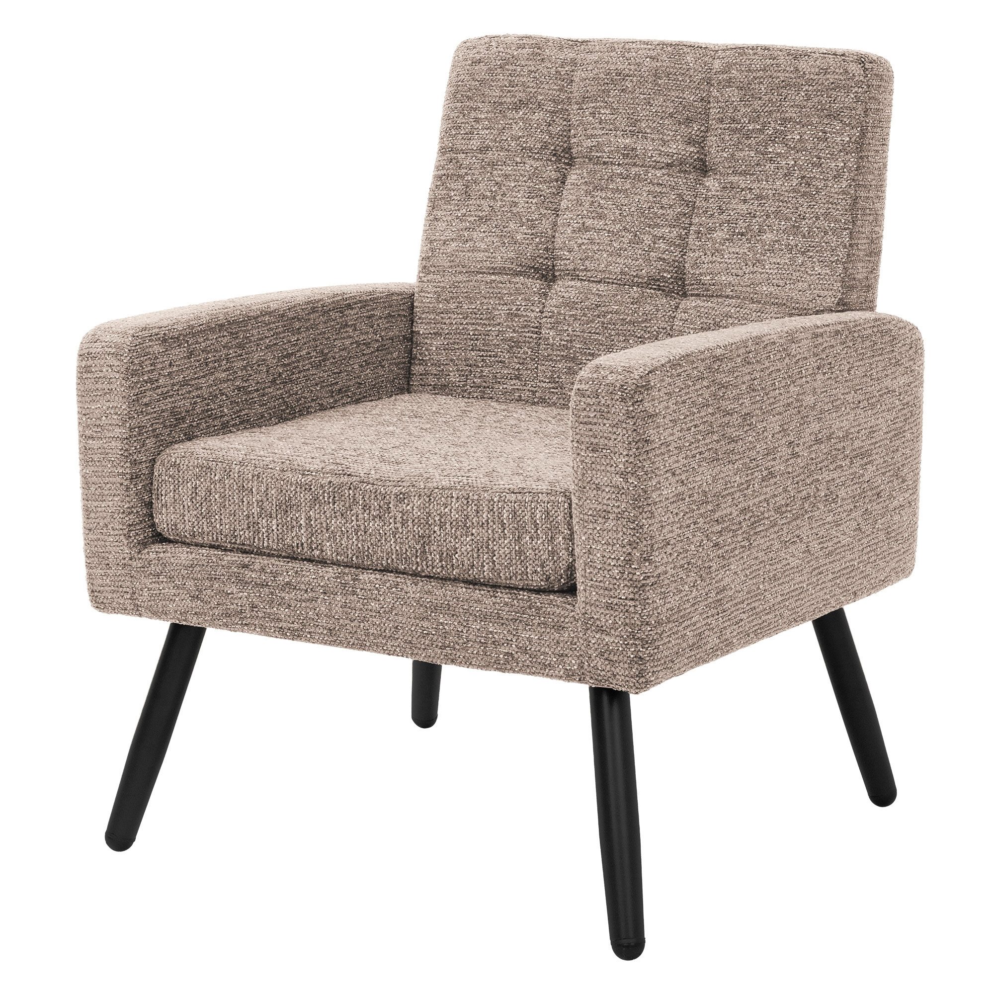 ML-DESIGN Loungesessel Sessel Wohnzimmer, Relaxsessel mit Armlehnen, Fernsehsessel Lesesessel, Polstersessel bis 150 kg, Stahlbeinen, 66,5 x 80 x 63,5 cm, Braun von ML-DESIGN