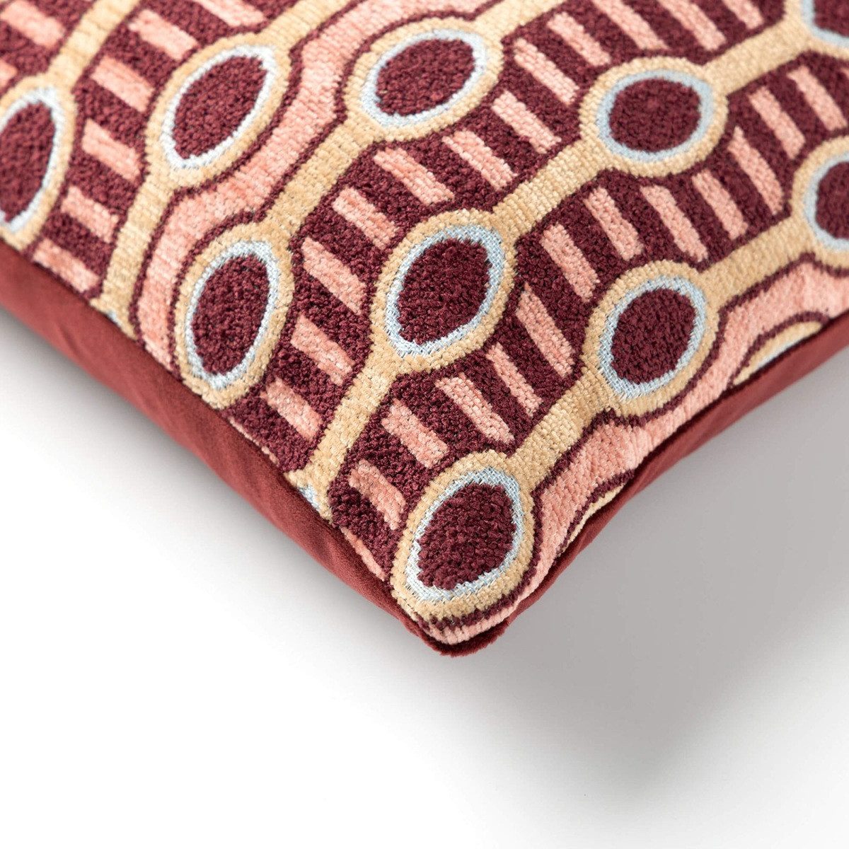 Dutch Decor Kissenbezug 'Liro' 30 x 50 cm Maroon Banner - Rot