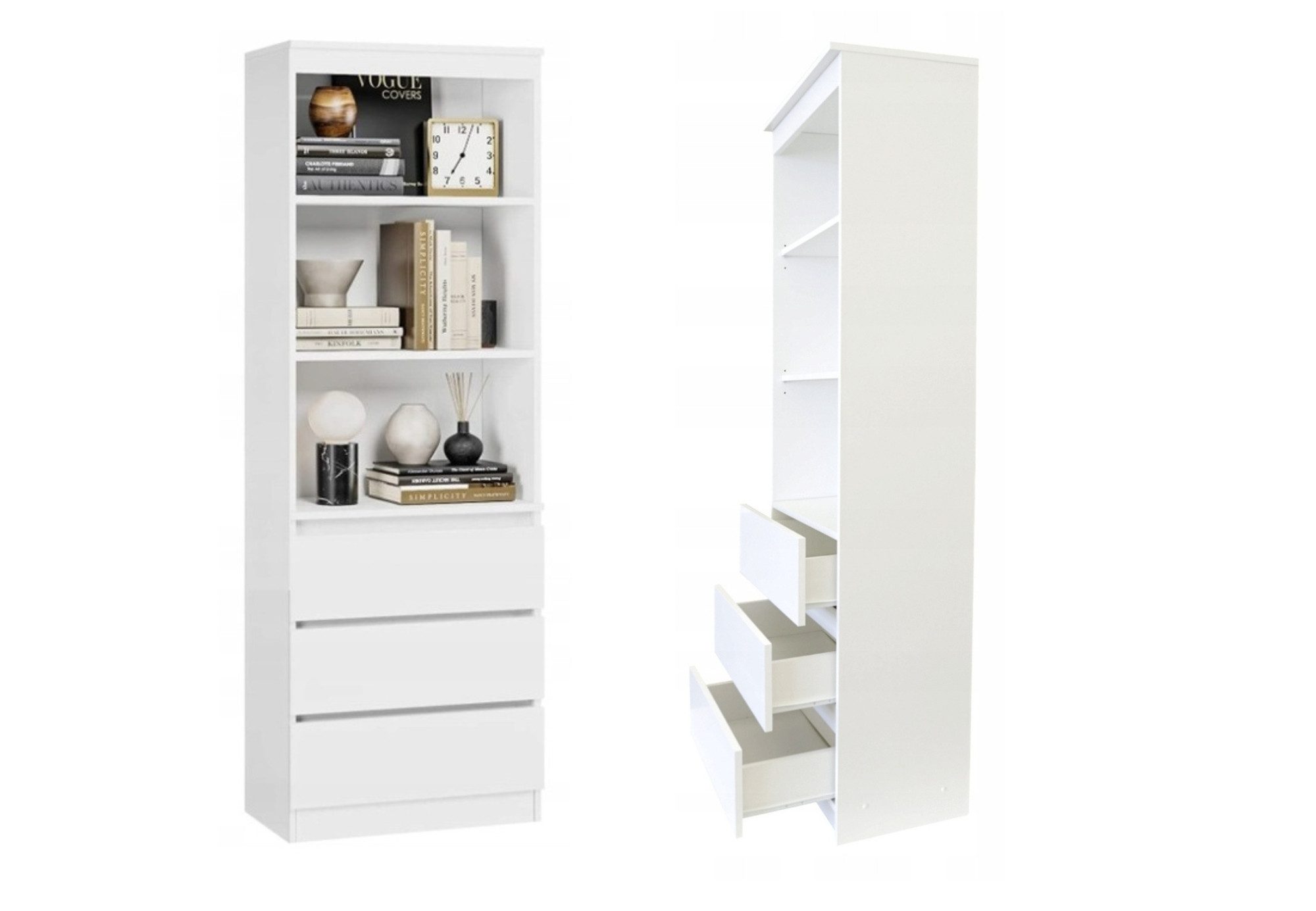 Home Collective Aktenregal mit 3 Schubladen und 3 offenen Fächern​, 60x35x1 günstig online kaufen