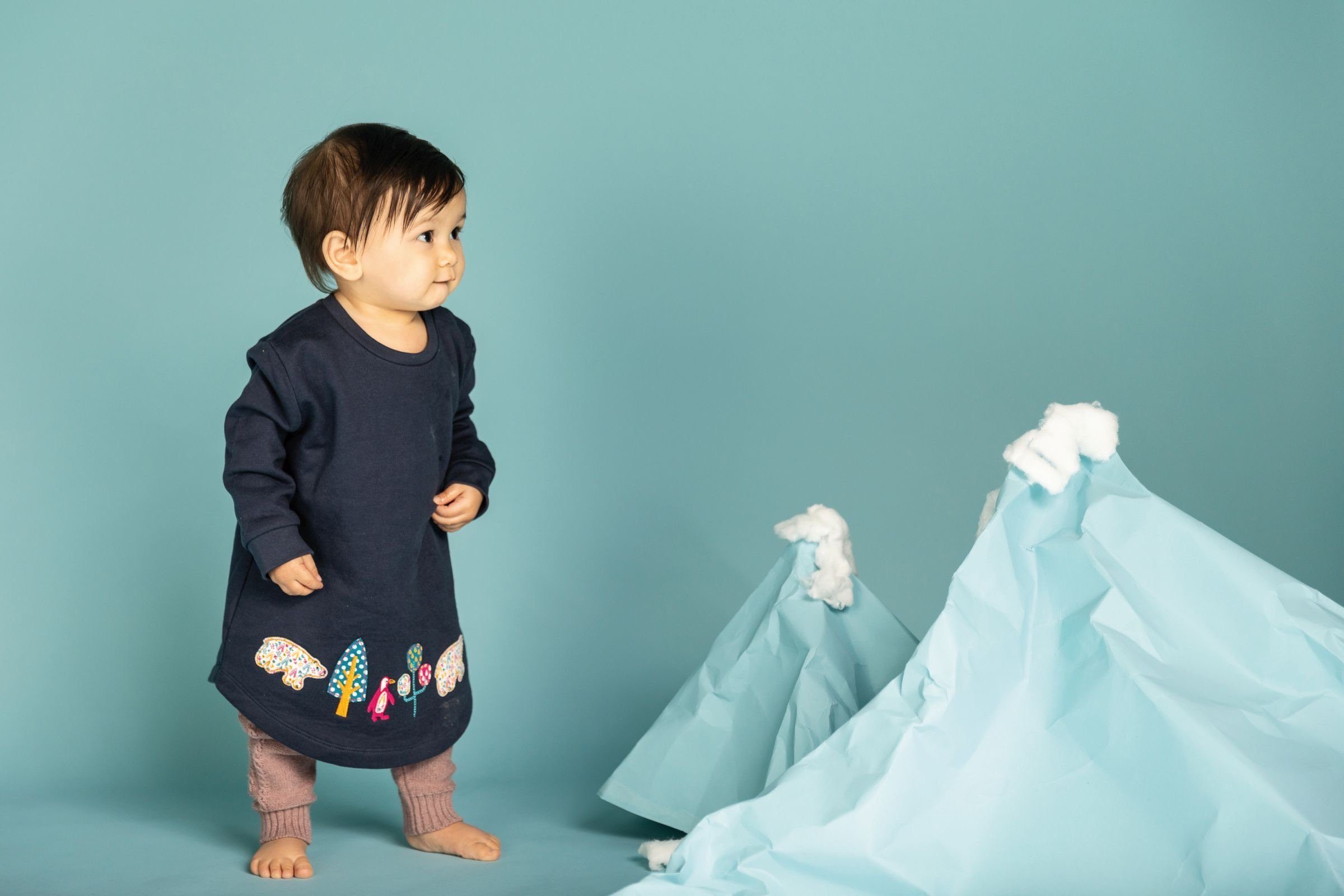 Sense Organics A-Linien-Kleid Sense Organics Langarm Sweatkleid Ina