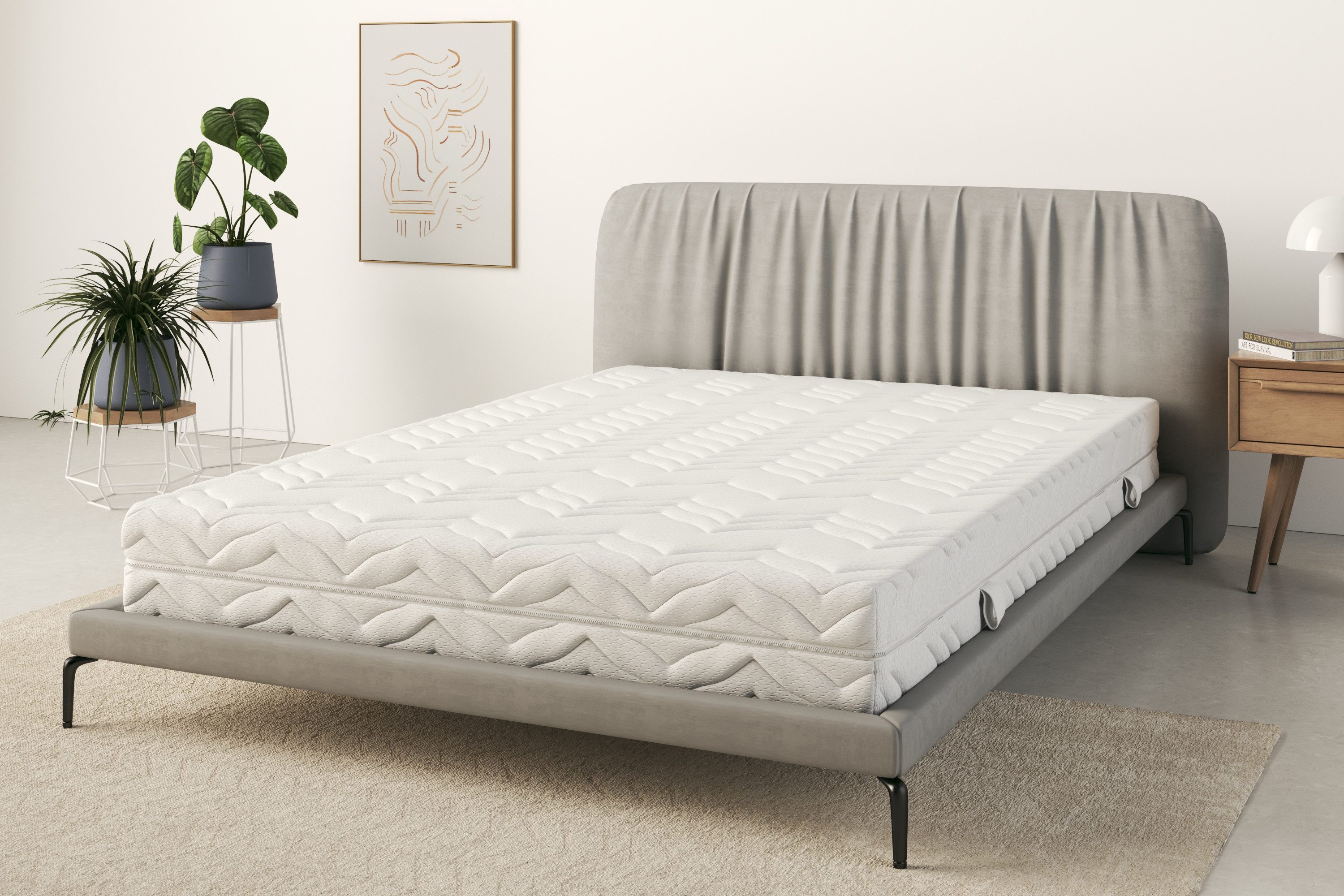 Taschenfederkernmatratze Sonet 24, 7 Zonen Matratze 90x200 cm, 140x200 cm & mehr, OTTO home, 24 cm hoch, Wendematratze H2/H3/H4, ergonomisch, 1000 Federn (bei 1 – Bild 3 von 5