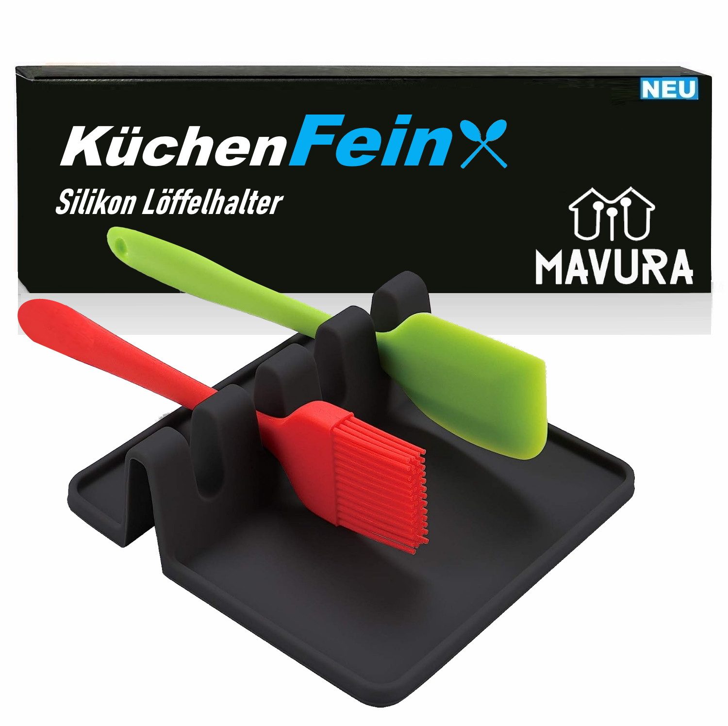 MAVURA Kochlöffelhalter KüchenFein Silikon Kochlöffelablage Löffelhalter günstig online kaufen