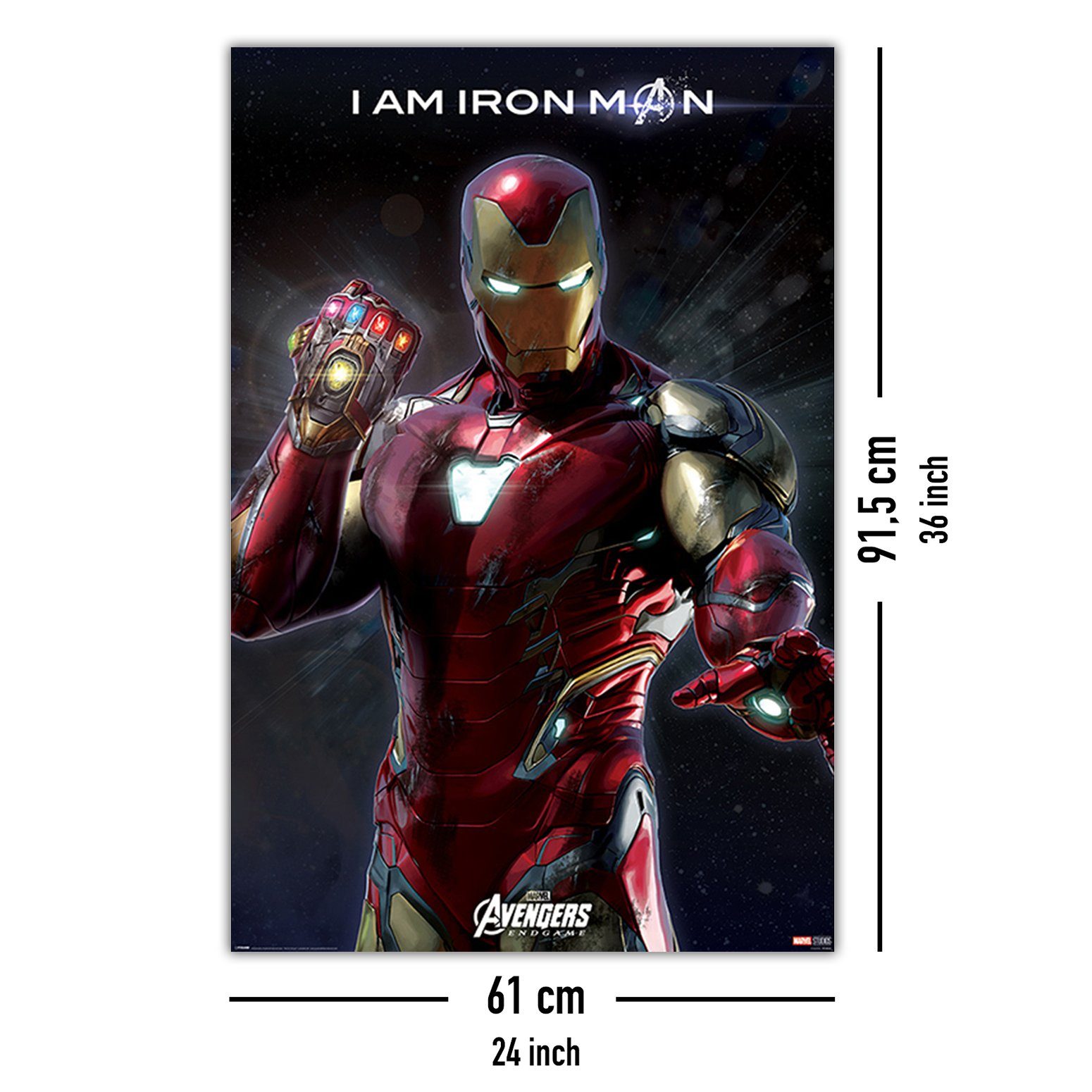 PYRAMID Poster Avengers: Endgame Poster I Am Iron Man 61 x 91,5 cm – Bild 5 von 5
