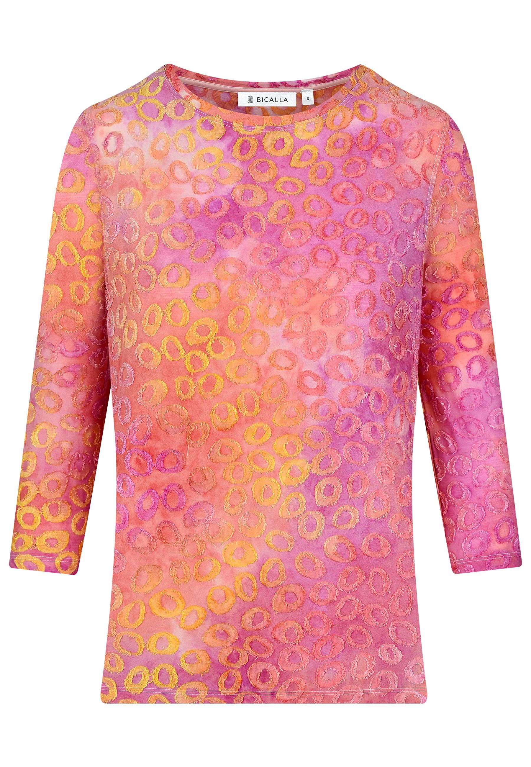 Damen Shirts BICALLA T-Shirt Shirt Tie&Dye - 09/pink-orange (1-tlg)