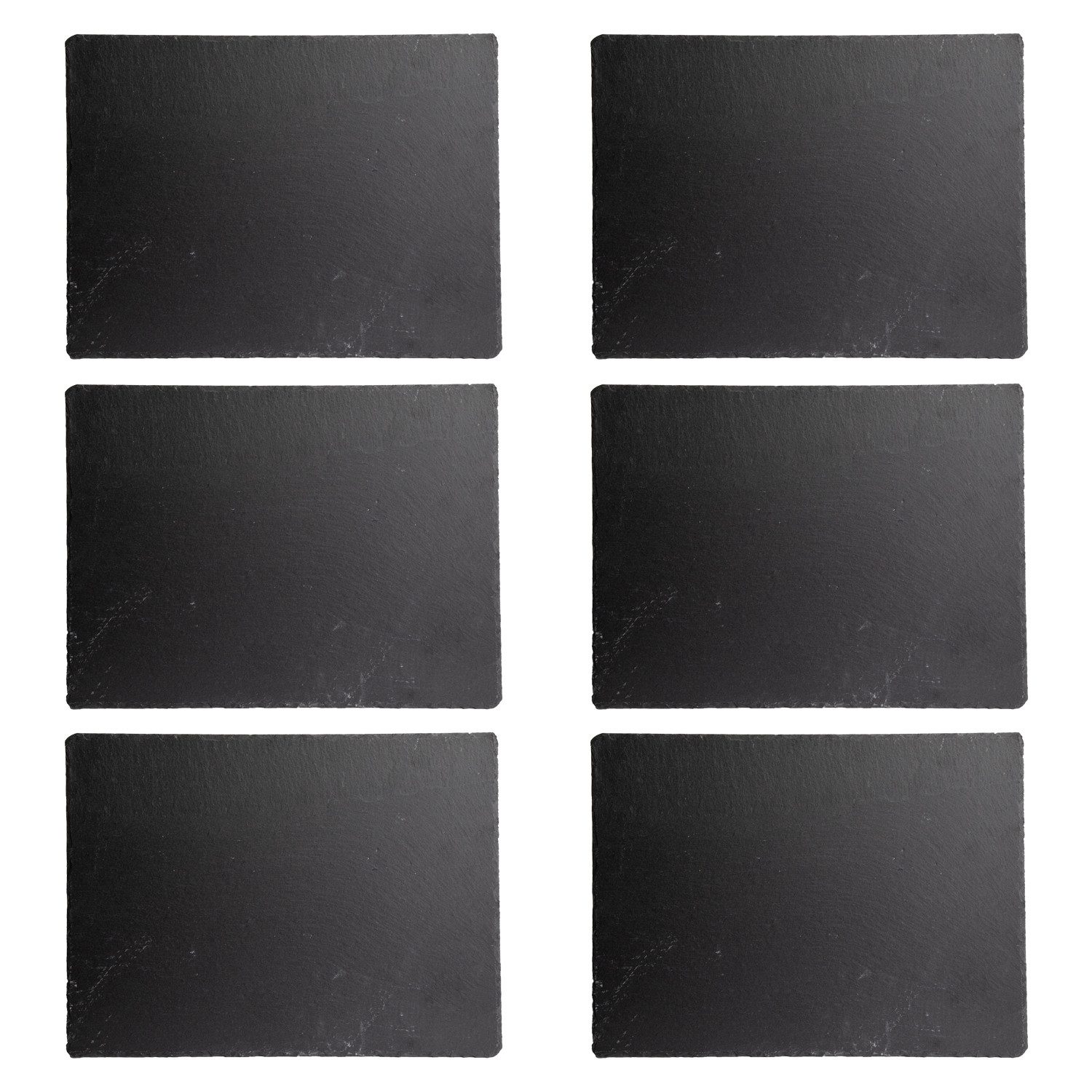 HIT Trading Platzteller Schieferplatten 6er Set RYLEE, Grau, B 40 cm