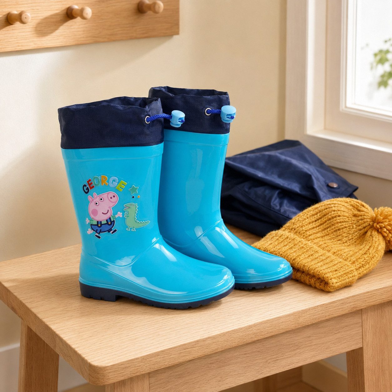 Peppa Pig Peppa Wutz George Dino Kinder Stiefel Regenstiefel Gr. 23-32 Gummistiefel Gr. 23 bis 32 – Bild 2 von 5