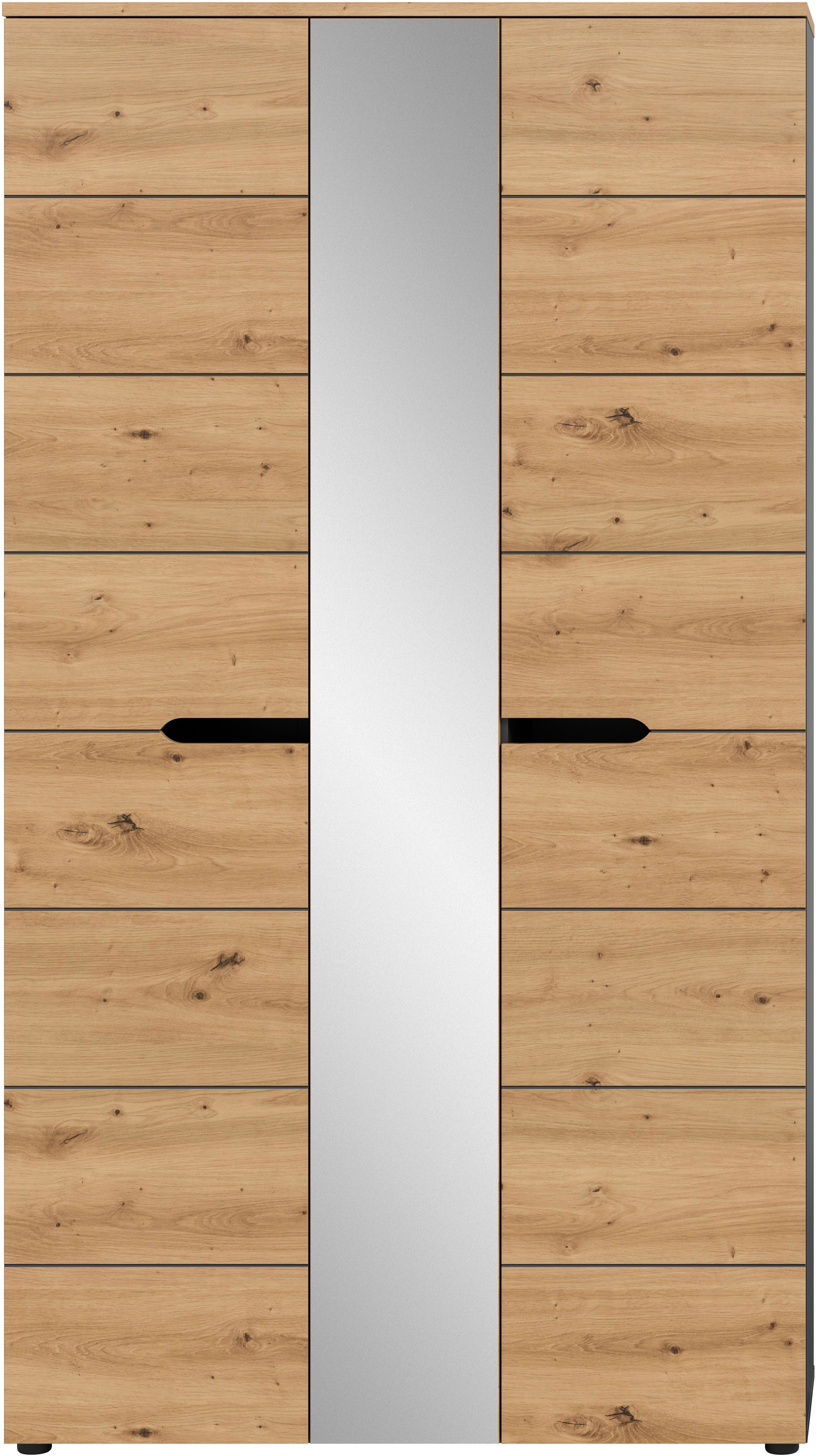 Home affaire Garderobenschrank REHAT, TOPSELLER!, Breite 105cm, mit Spiegeltür, viel Stauraum (Platz für ca. 23 Paar Schuhe) Garderobe, Flurschrank, Dielenschrank, Kleiderschrank, Garderobenmöbel