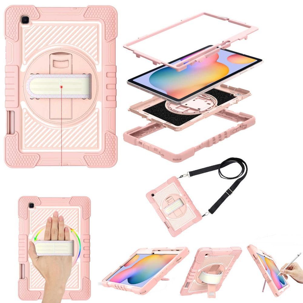 Wigento Tablet-Hülle Für Samsung Galaxy Tab S6 Lite 2024 / 2022 / 2020 360 Grad Hybrid Case