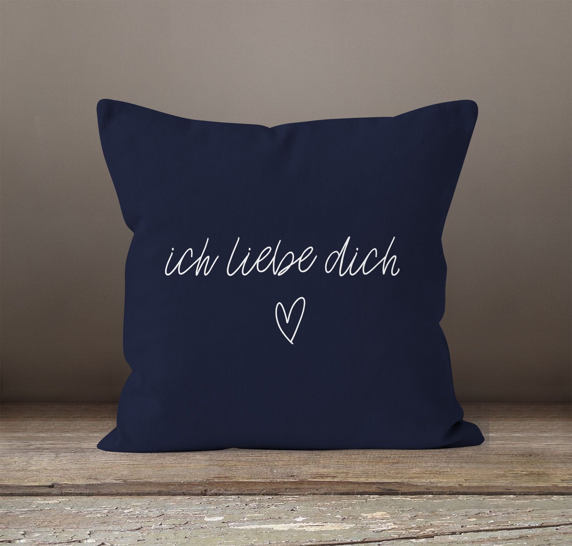 MoonWorks Dekokissen Kissenbezug Kissenhülle Ich liebe Dich Liebe Love Gesc günstig online kaufen