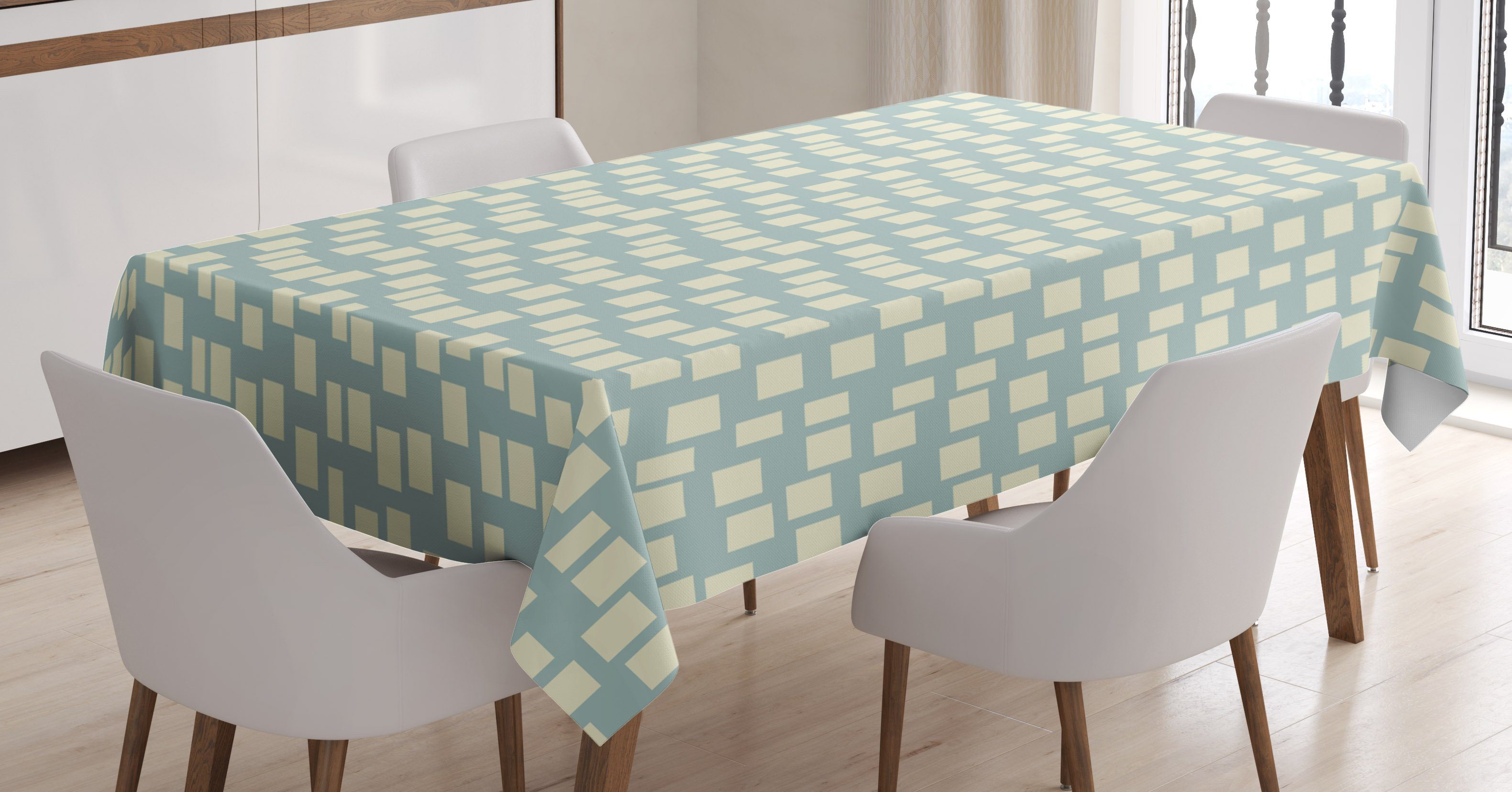 Modern Farbfest Tischdecke Kleine Außen geeignet Waschbar Klare Quadrate Tile Abakuhaus Für Bereich Farben, Große den