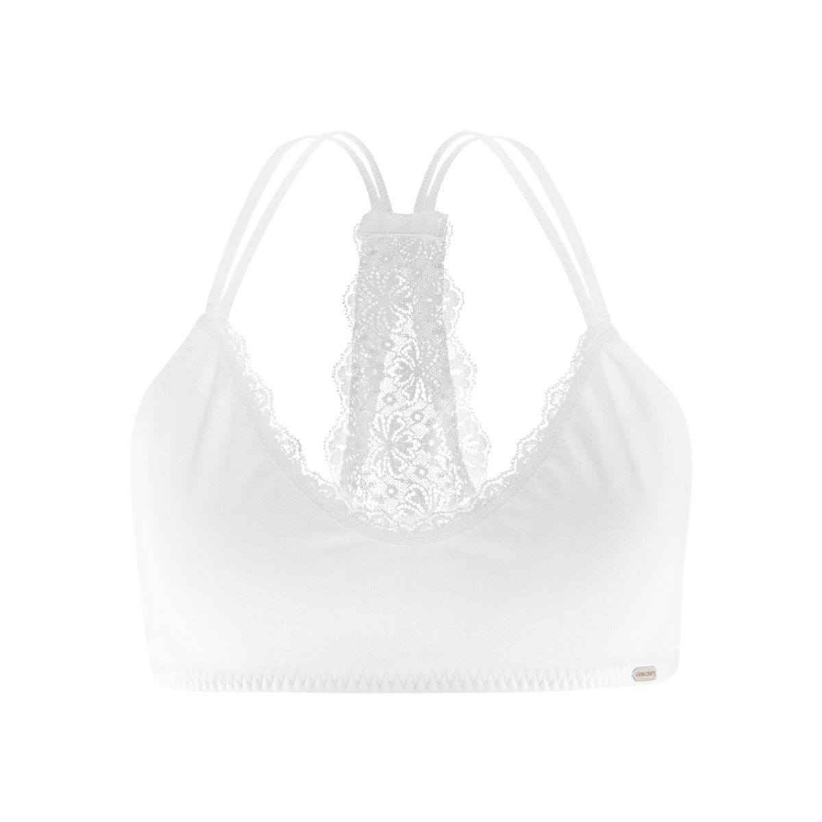 LIVING hautfreundlicher CRAFTS Materialmix Bustier White Sanfter,