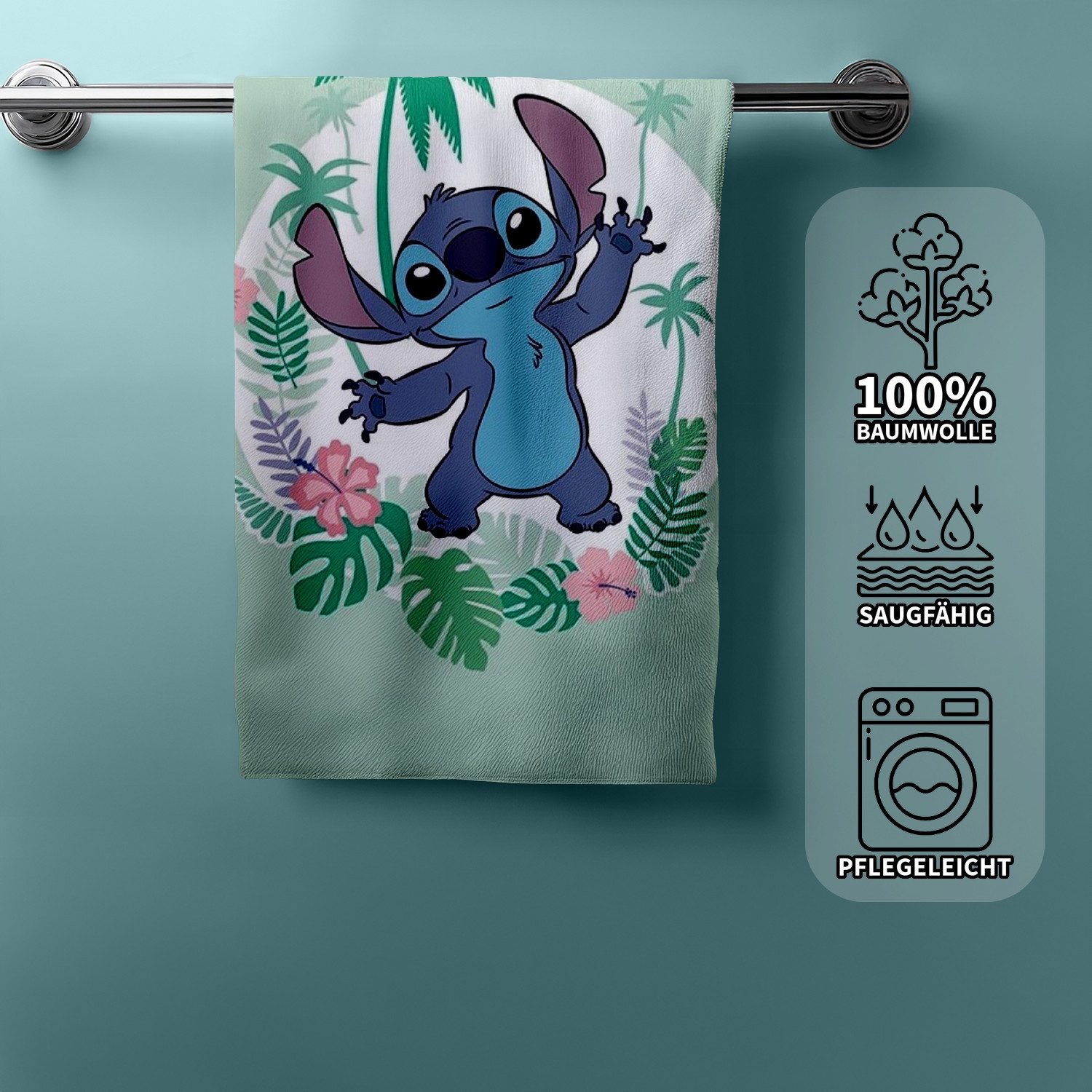 AY!Max Handtücher LILO & STITCH Duschtuch Strandtuch Badetuch 70 x 140 cm, günstig online kaufen