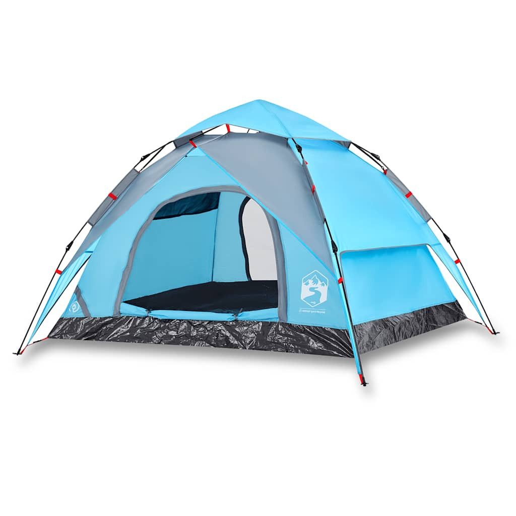 vidaXL Kuppelzelt Kuppel-Campingzelt 3 Personen Blau günstig online kaufen