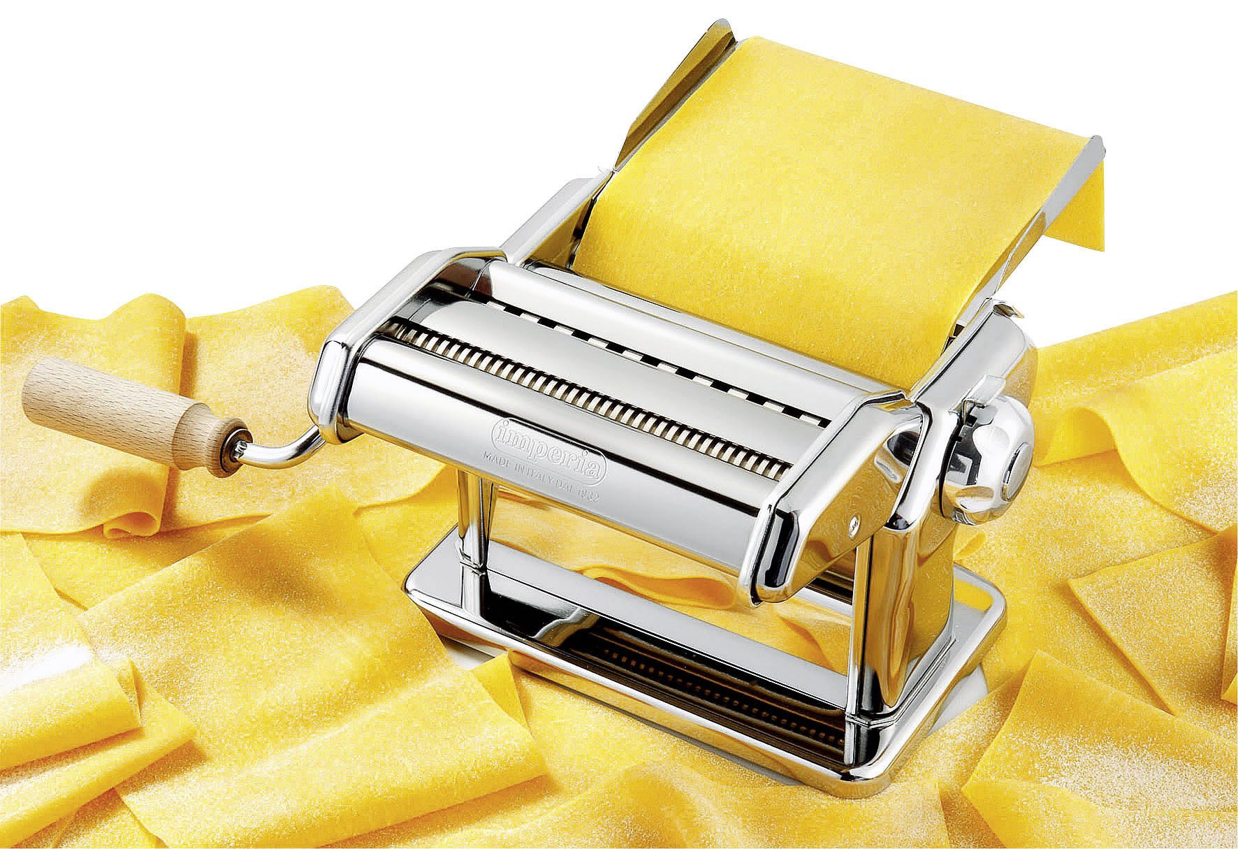 GSD Nudelmaschine Imperia Nudelmaschine SP150, Manuelle Nudelmaschine aus legiertem Stahl mit Tischklemme