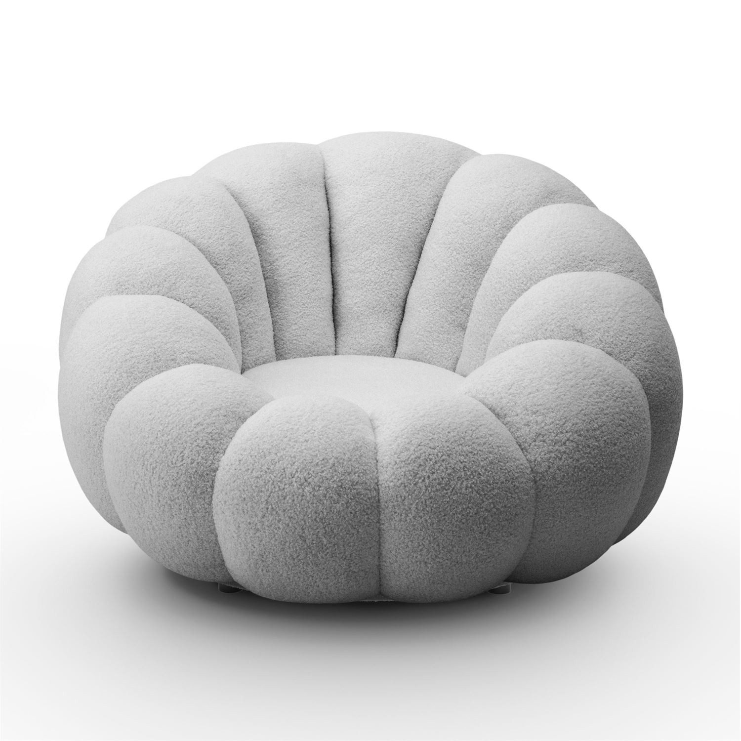 Lookway Drehsessel FLUFFY mit Fußhocker Bequemer Relaxsessel für Wohnzimmer (1x Sessel 1x Fußhocker), Drehsessel, 95x60 cm – Bild 5 von 5