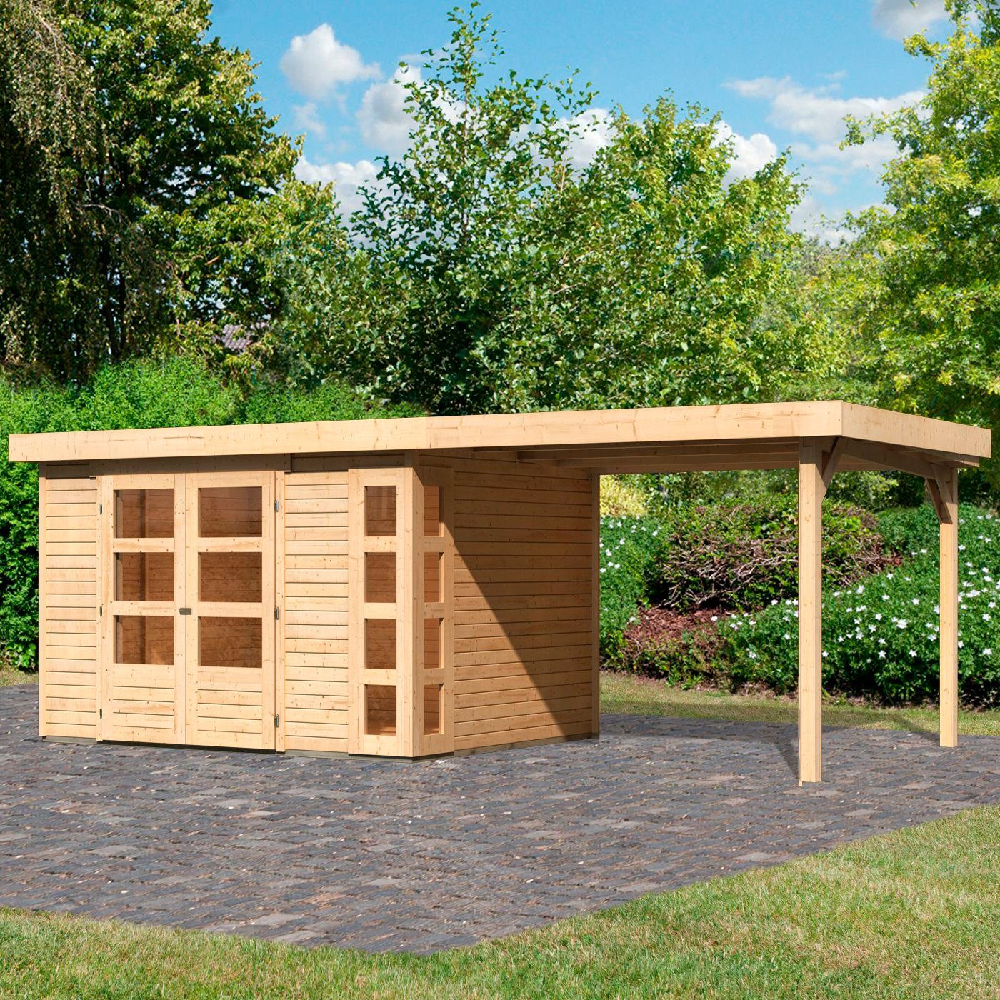 Karibu Gartenhaus Nordsee 5, BxT: 592x262 cm, (Set)