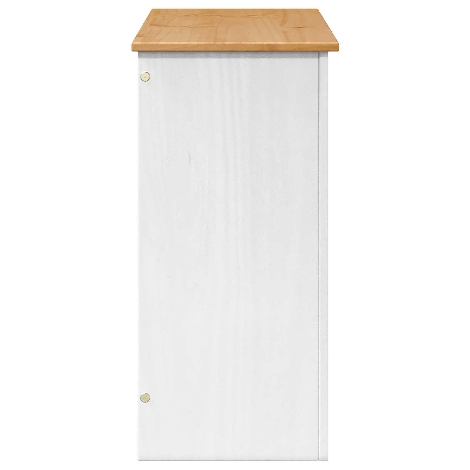 vidaXL Aquariumunterschrank Aquariumständer PANAMA Weiß und Braun 81 x 36 x 73 cm 250 kg (1-St) – Bild 4 von 5