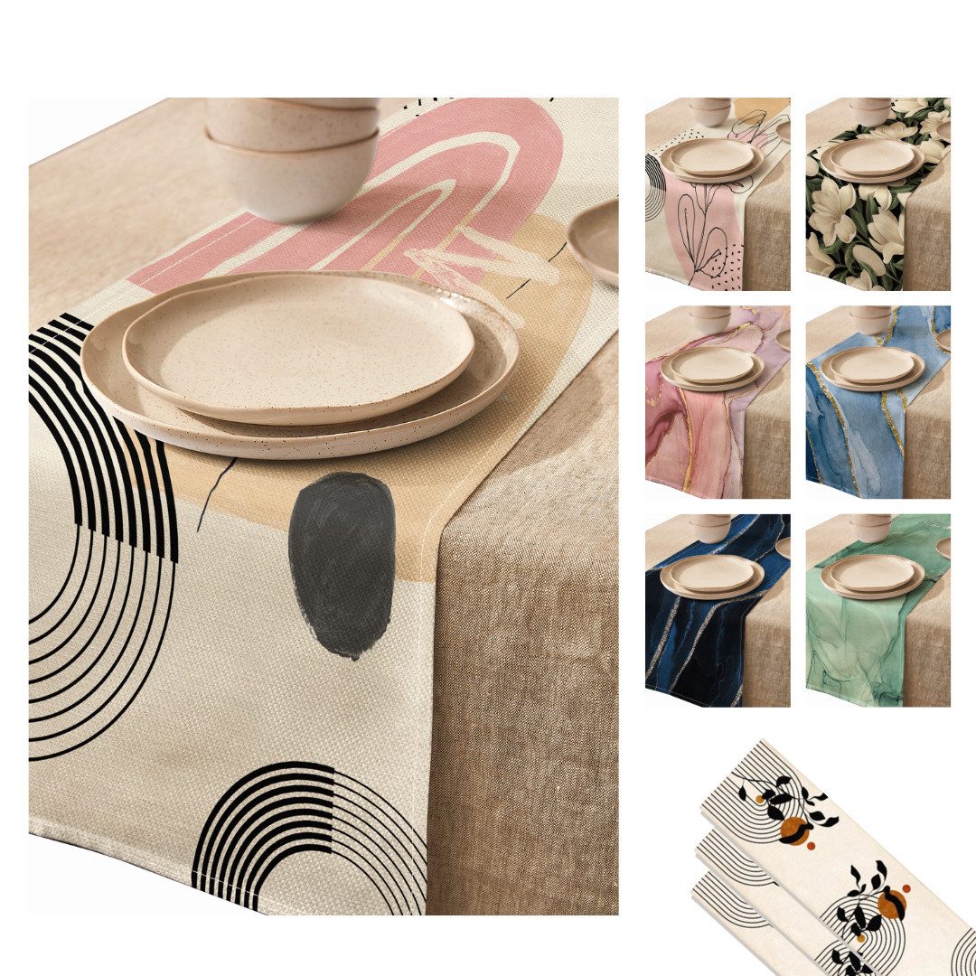 LIVINA HOME Tischläufer Premium Tischdecke abwaschbar, Tischband, moderne Leinenoptik Decke, Tischtuch, Gartentischdecke, Tafeltuch, Oster Deals Sale!