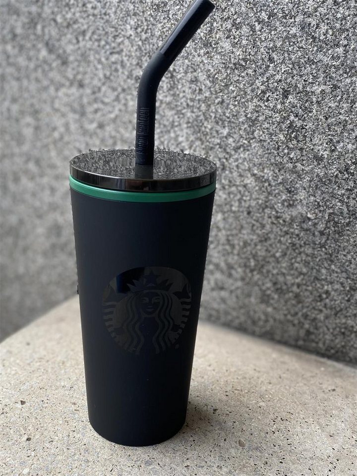 Starbucks Frühstücks-Geschirrset Starbucks Becher Cup Matt mit Klean Kanteen Strohhalm