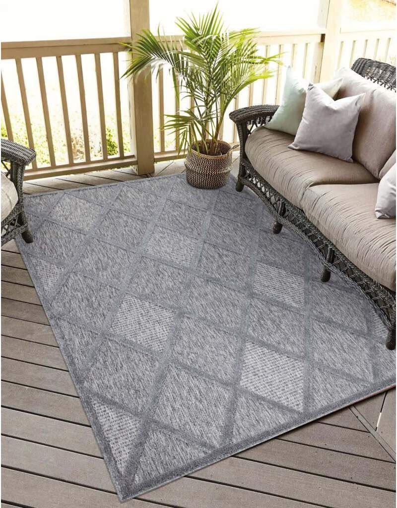 Carpet City Teppich »In-& Outdoorteppich Santorini 450, 3D-Effekt, Gestreif günstig online kaufen