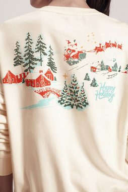 Next Sweatshirt Happy Holidays Weihnachtspullover mit Grafik (1-tlg)