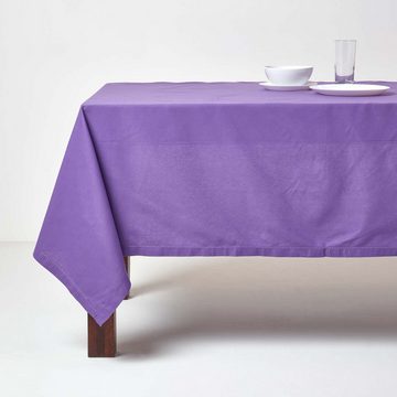 Homescapes Tischdecke Tischdecke aus 100% Baumwolle, 138 x 138 cm, lila (1-tlg)